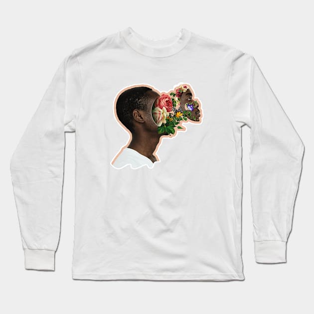 Flowers Human Long Sleeve T-Shirt by Ferhat Sözeri Art